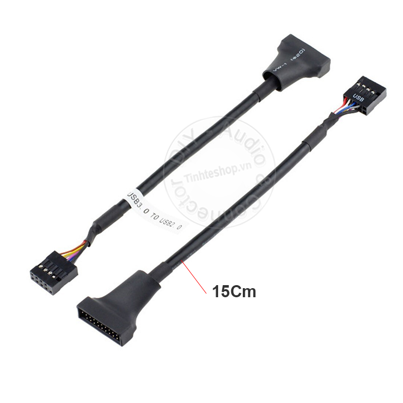 Cáp USB 3.0 sang 2.0 15Cm - Dây chuyển USB 3.0 20pin sang USB 2.0 9pin