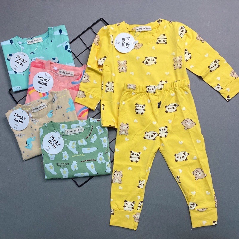Bộ minky mom thun lạnh hoạ tiết cao cấp