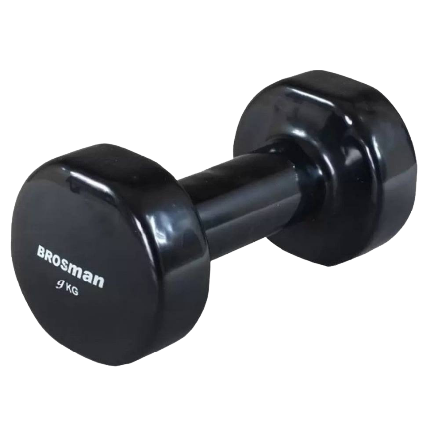 Tạ tay 9kg Brosman nhập khẩu (Bộ 2 cái tạ sắt 9kg màu đen)