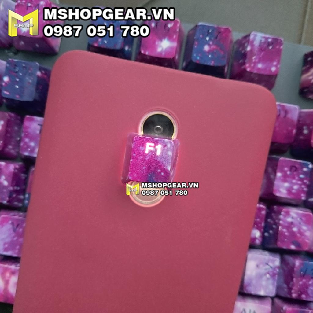 Keycap Galaxy tím abs doubleshot xuyên led oem profile 104 keycap