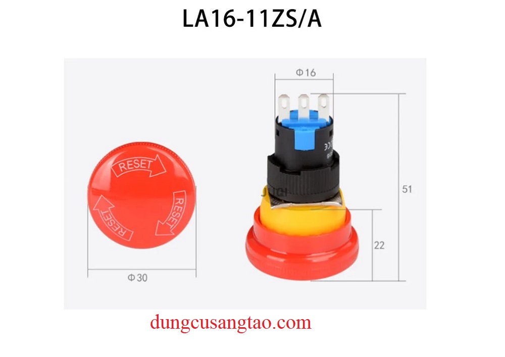 Nút nhấn khẩn cấp (emergency stop button), công tắc ngưng khẩn cấp