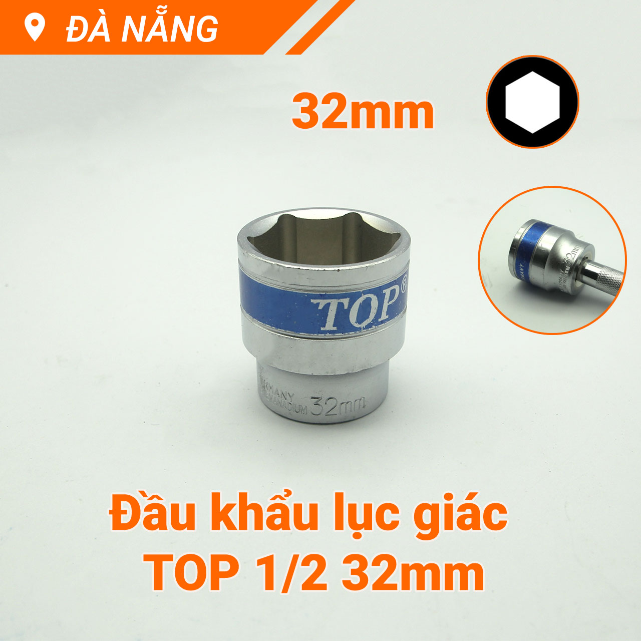 Đầu tuýp lục giác ngắn 1/2 TOP các cỡ