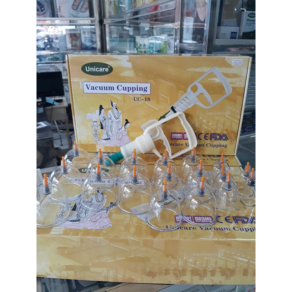 [HCM]Giác hơi không dùng lửa UNICARE UC-18- Bộ 18 ly