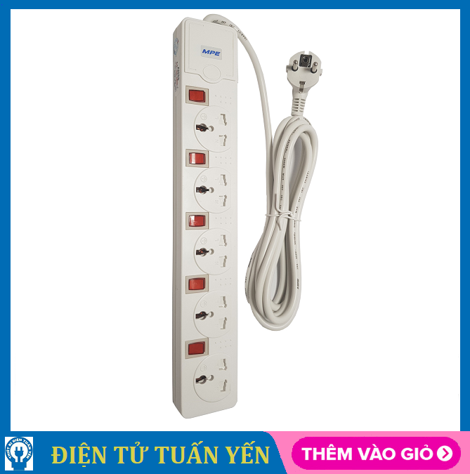 Ổ cắm mpe am5s nối dài công suất 2500w dây dài 3 mét - hàng chính hãng