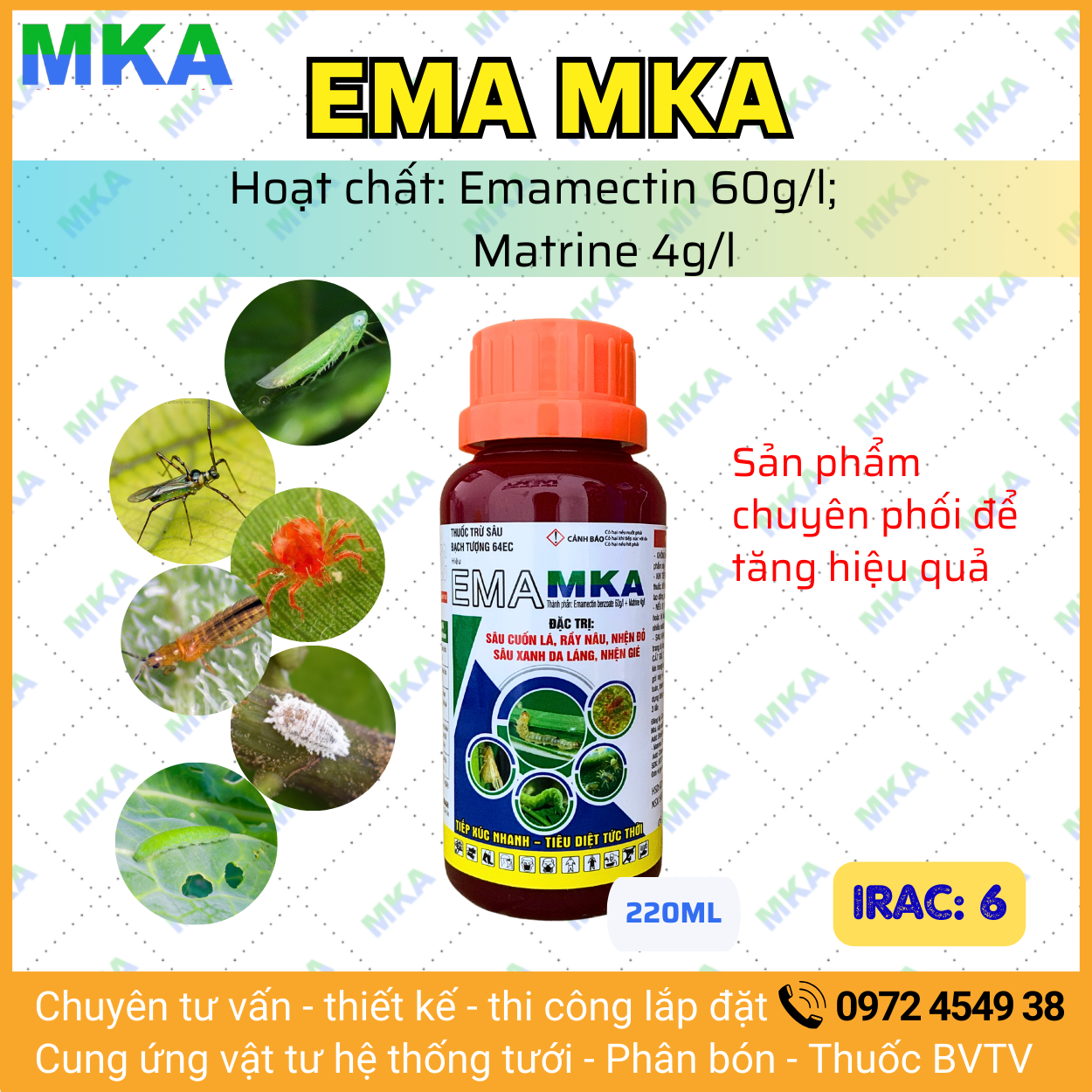 Mka Ema Mka Emamectin Ec Insecticide to Kill Spider Pests - 220ml