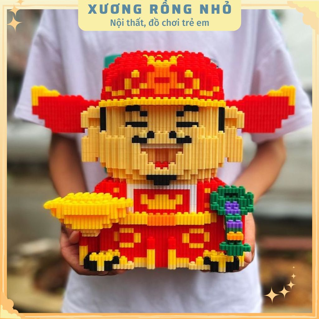 Mô hình 3D lắp ráp mô hình nhân vật thổ địa, thần tài
