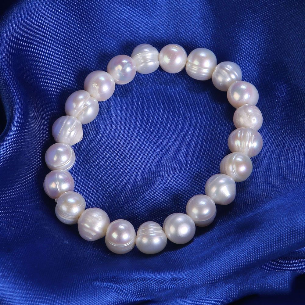 8mm Irregular Natural Freshwater Pearl Bracelet Womens Fashion Jewelry Temperament