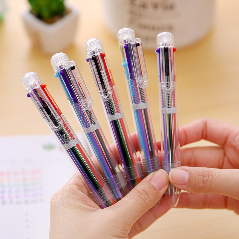 [HCM]Bút Bi Nhiều Màu 6 Trong 1 / 8 Trong 1 Ngòi 0.5mm Tiện Dụng