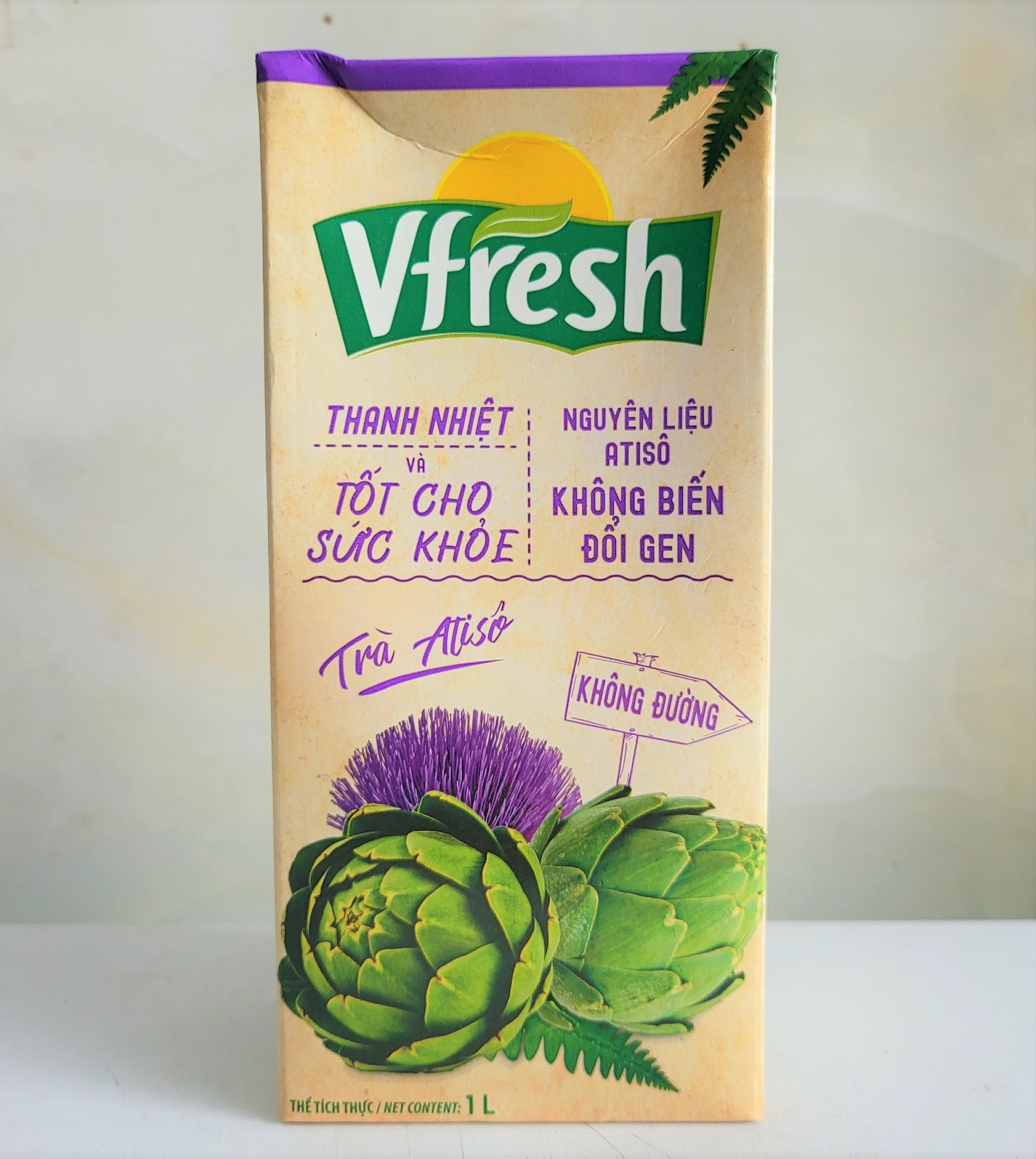 [Hộp 1 Lít – KHÔNG ĐƯỜNG] TRÀ ATISÔ VFRESH [VN] VINAMILK (Sugar Free) Artichoke Drink (halal)