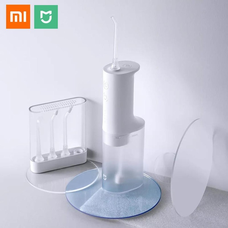 ✅ Máy tăm nước , xịt vệ sinh răng miệng Xiaomi Mijia Flosser kèm 4 đầu vòi - Hàng Chính Hãng