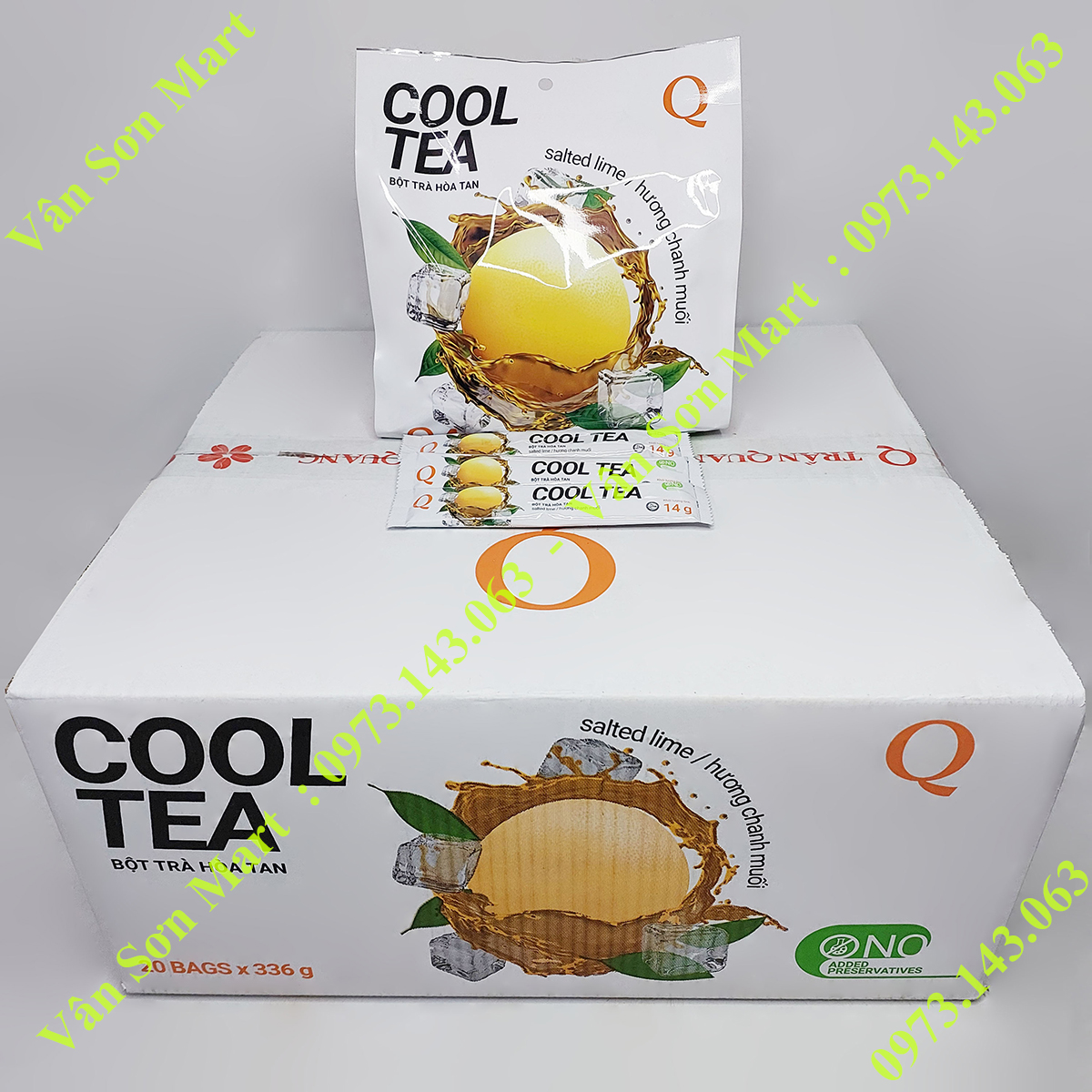 Trà Chanh Muối Cool Tea Trần Quang 336g (24 gói dài x 14g)