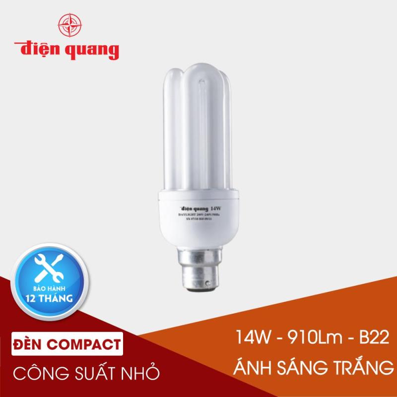 Đèn Compact Điện Quang ĐQ-CFL-3U-T4-14W-DL-B22