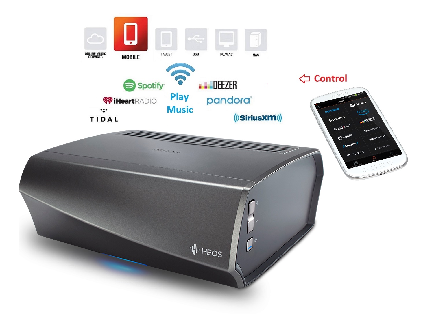 [Trả góp 0%]AMPLI DENON HEOS Amp HS2 KIÊM MUSIC SERVER VÀ DAC