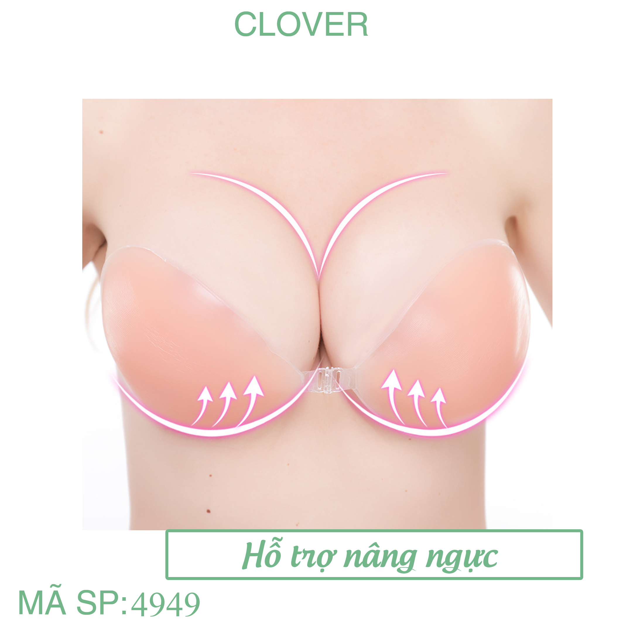 Miếng dán ngực SILICON dây trong suốt - M4949