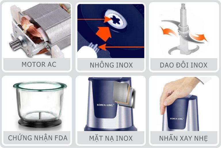 Máy xay thịt dao 2 tầng Korea King PMC-10 1lit