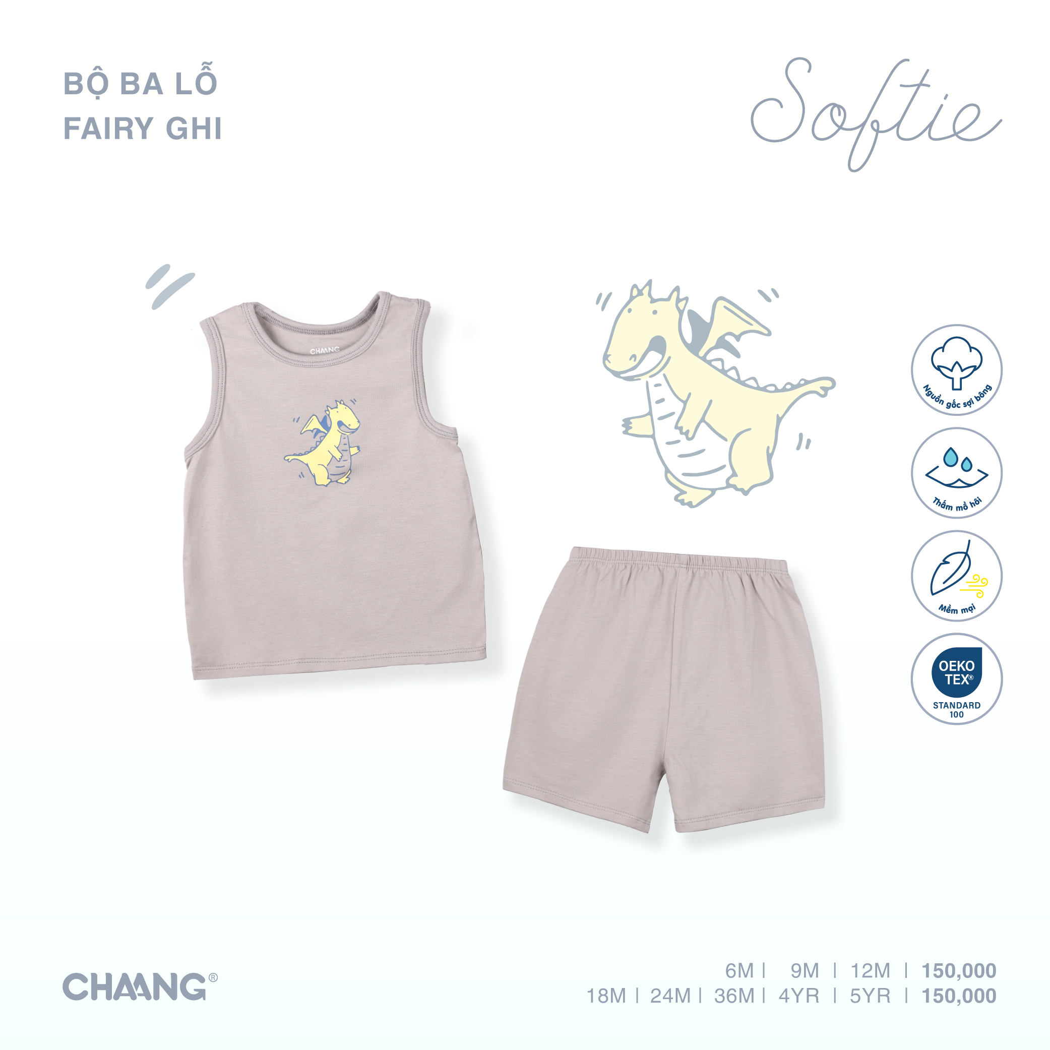 Bộ quần áo ba lỗ Fairy Chaang