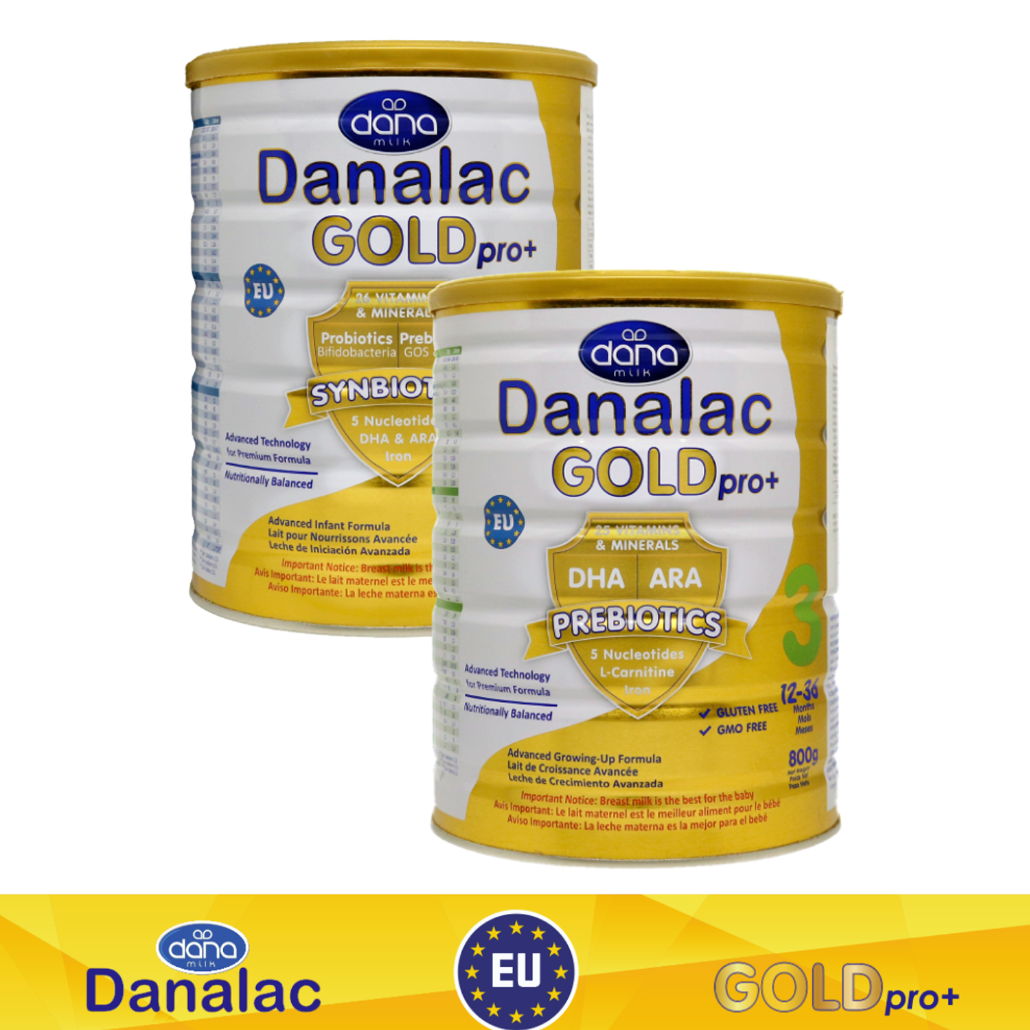 Sữa Danalac Gold Pro+ số 3 800g (1-3 tuổi)