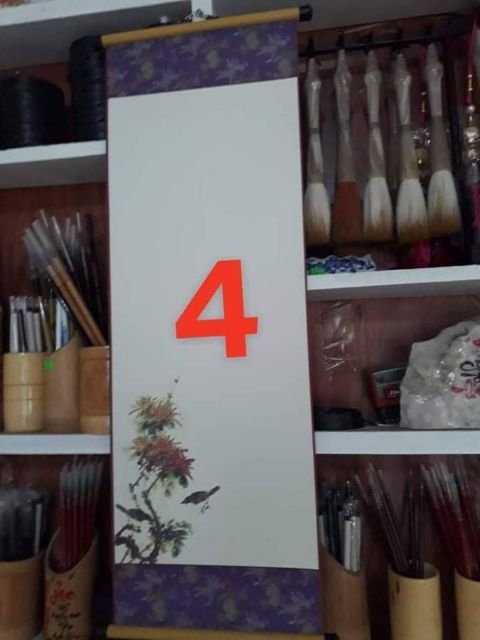 combo 10 Giấy viết thư pháp có nẹp treo.Giấy viết thư pháp 20x55cm