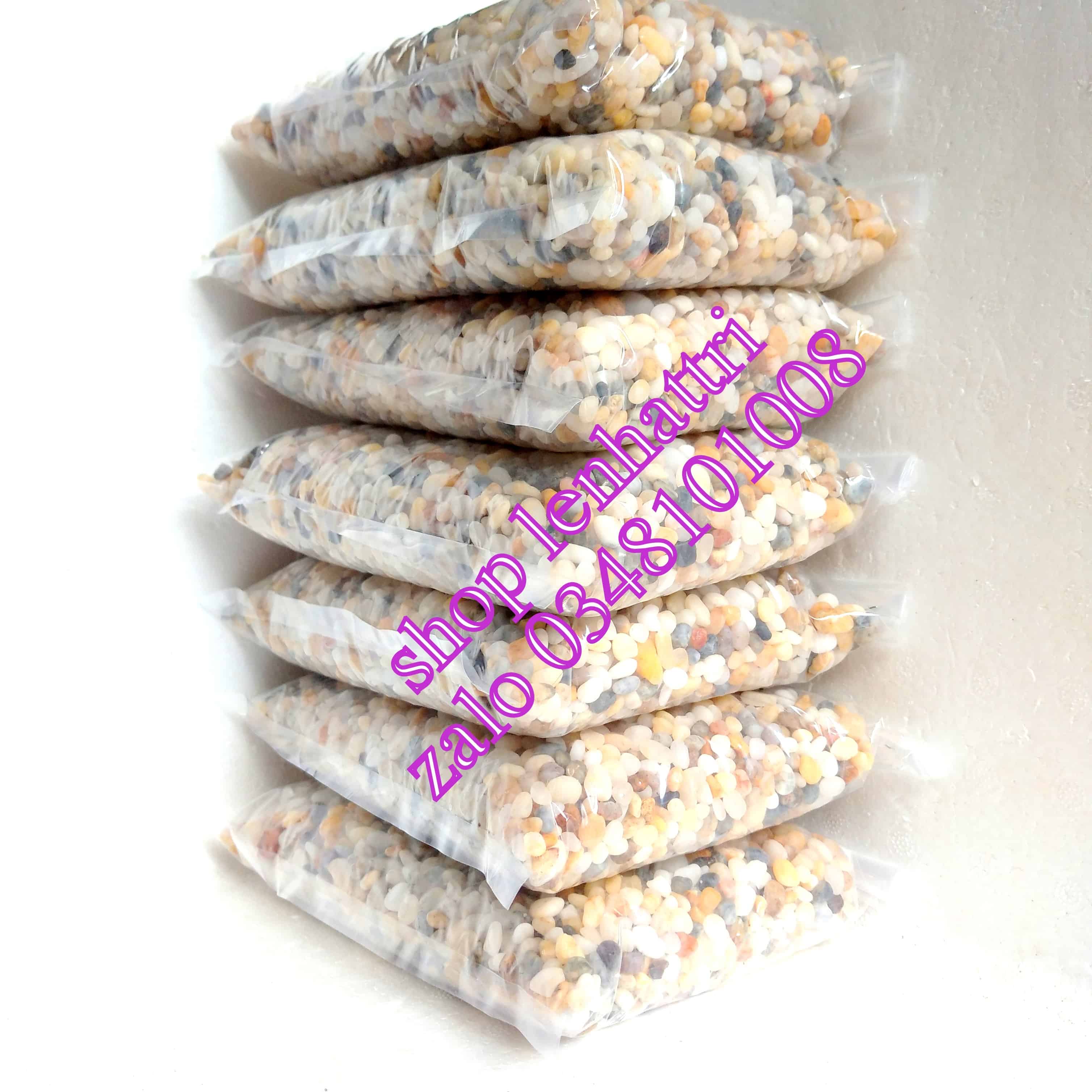 Sỏi biển trang trí tiểu cảnh bể cá sân vườn 1kg