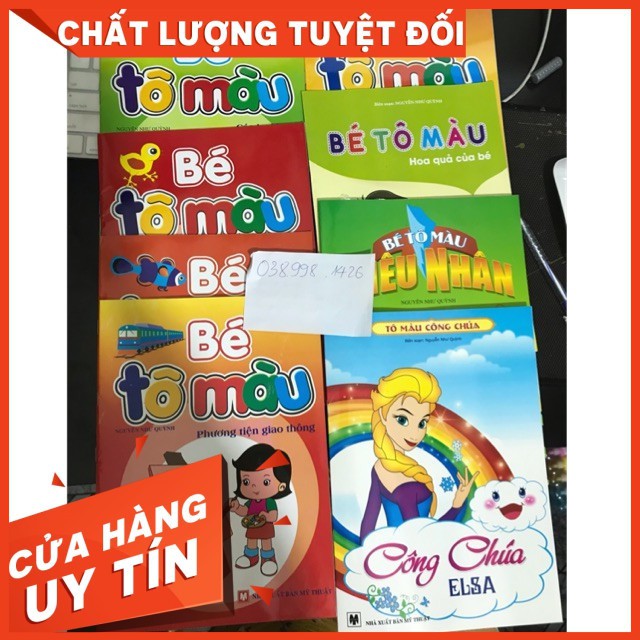 10 quyển vở cho bé tô màu