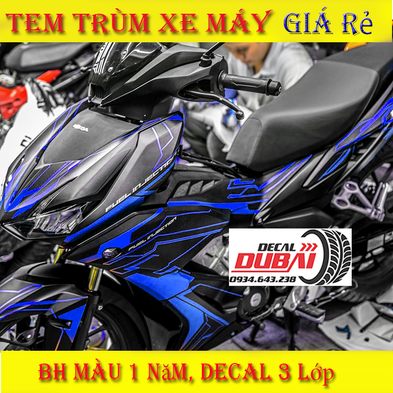 Tem Trùm Winner X Đen Xanh Nhám