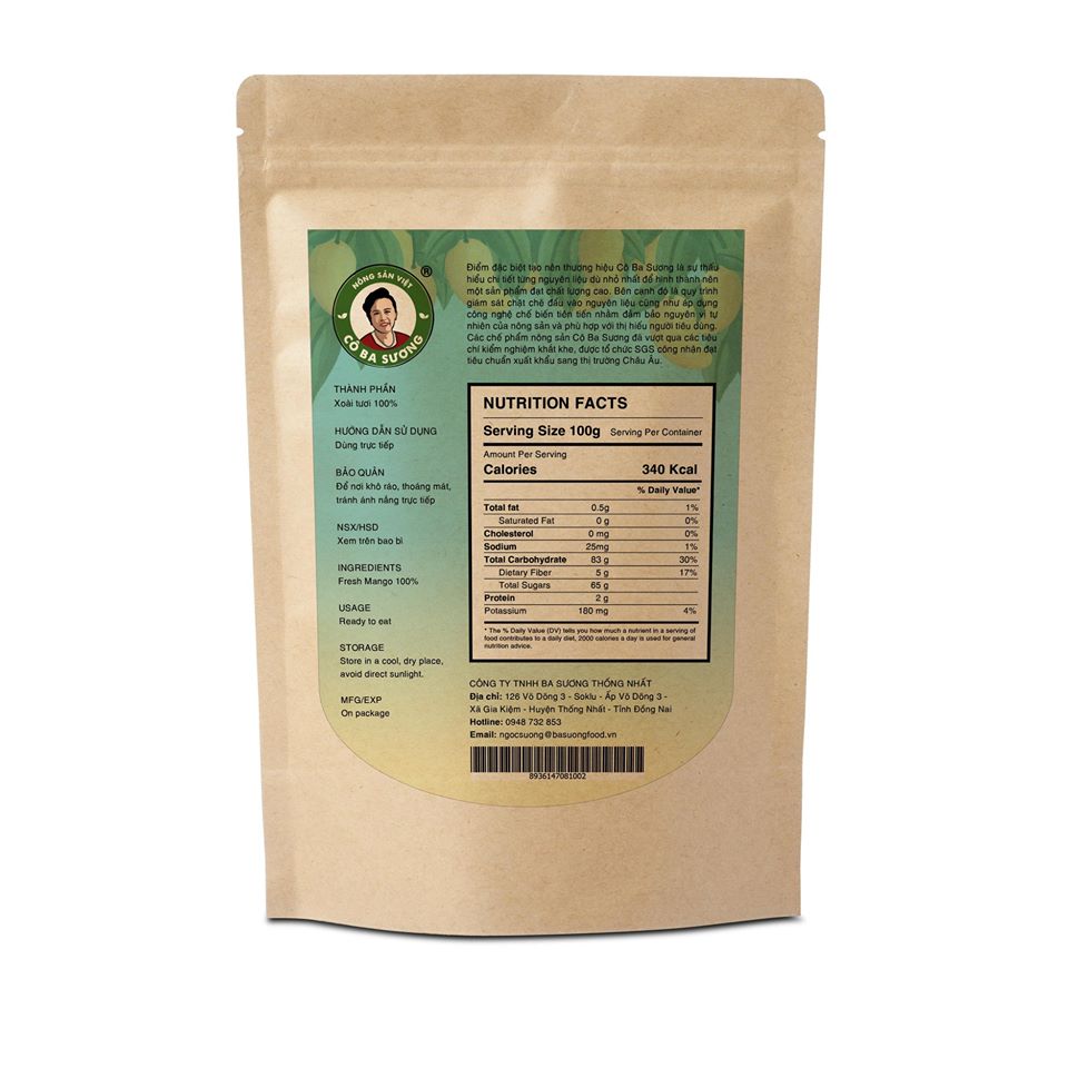 Xoài Sấy Dẻo Cô Ba Sương 200 gr