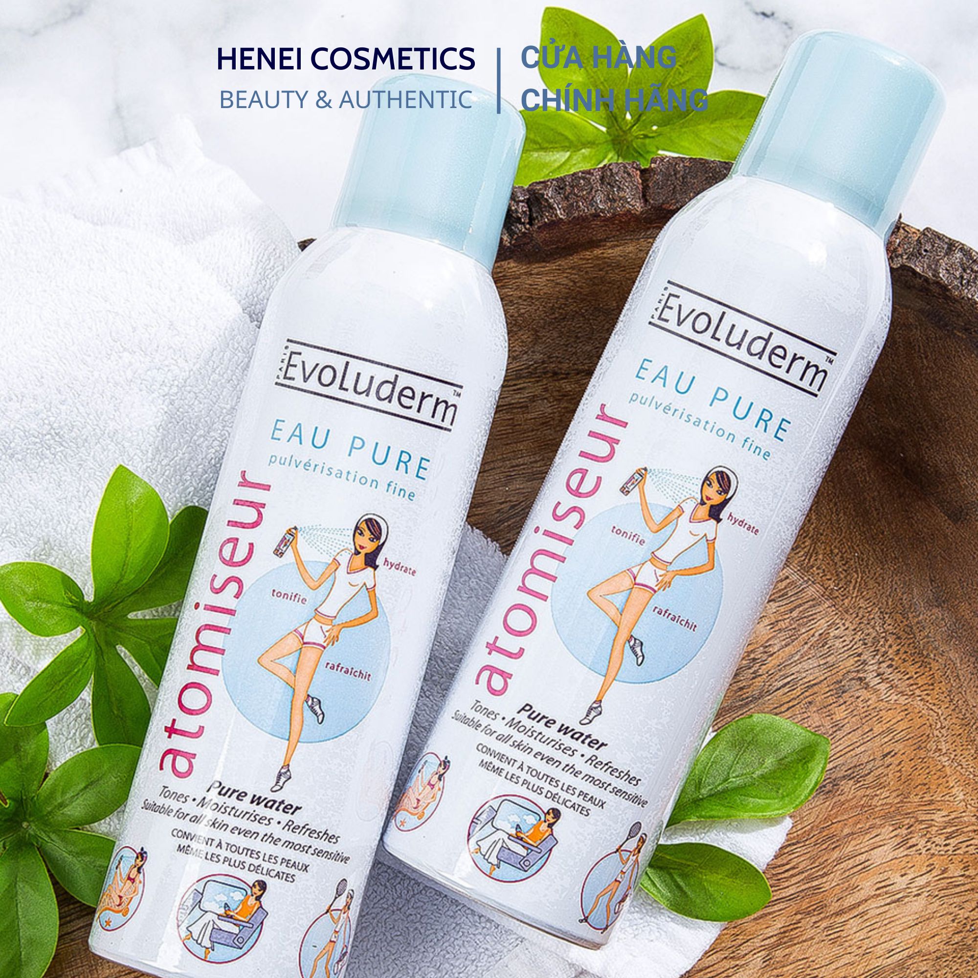 Xịt Khoáng Dưỡng Da Cấp Ẩm Evoluderm Atomiseur Eau Pure 150ml, 400ml