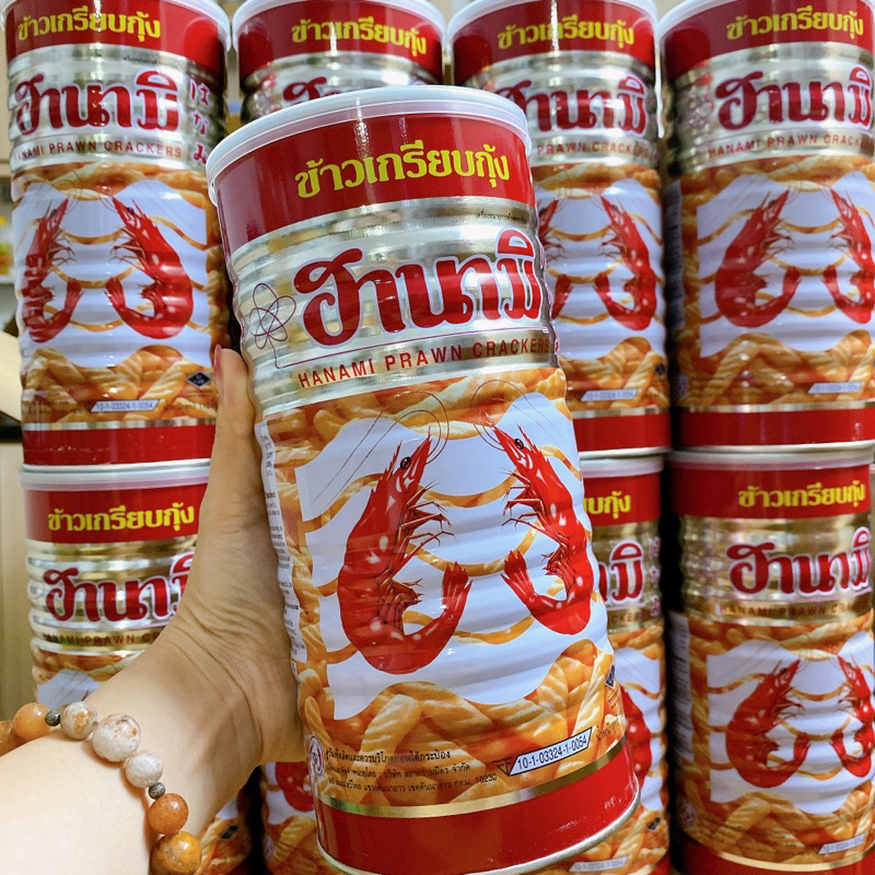 Snack tôm hanami thái lan lon 110gr siêu ngon