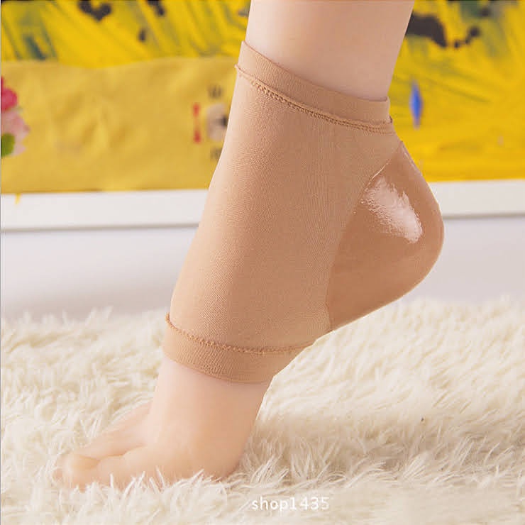 Vớ bảo vệ gót chân chống nứt chăm sóc da chân cho Nam, Nữ 2 màu đen,da