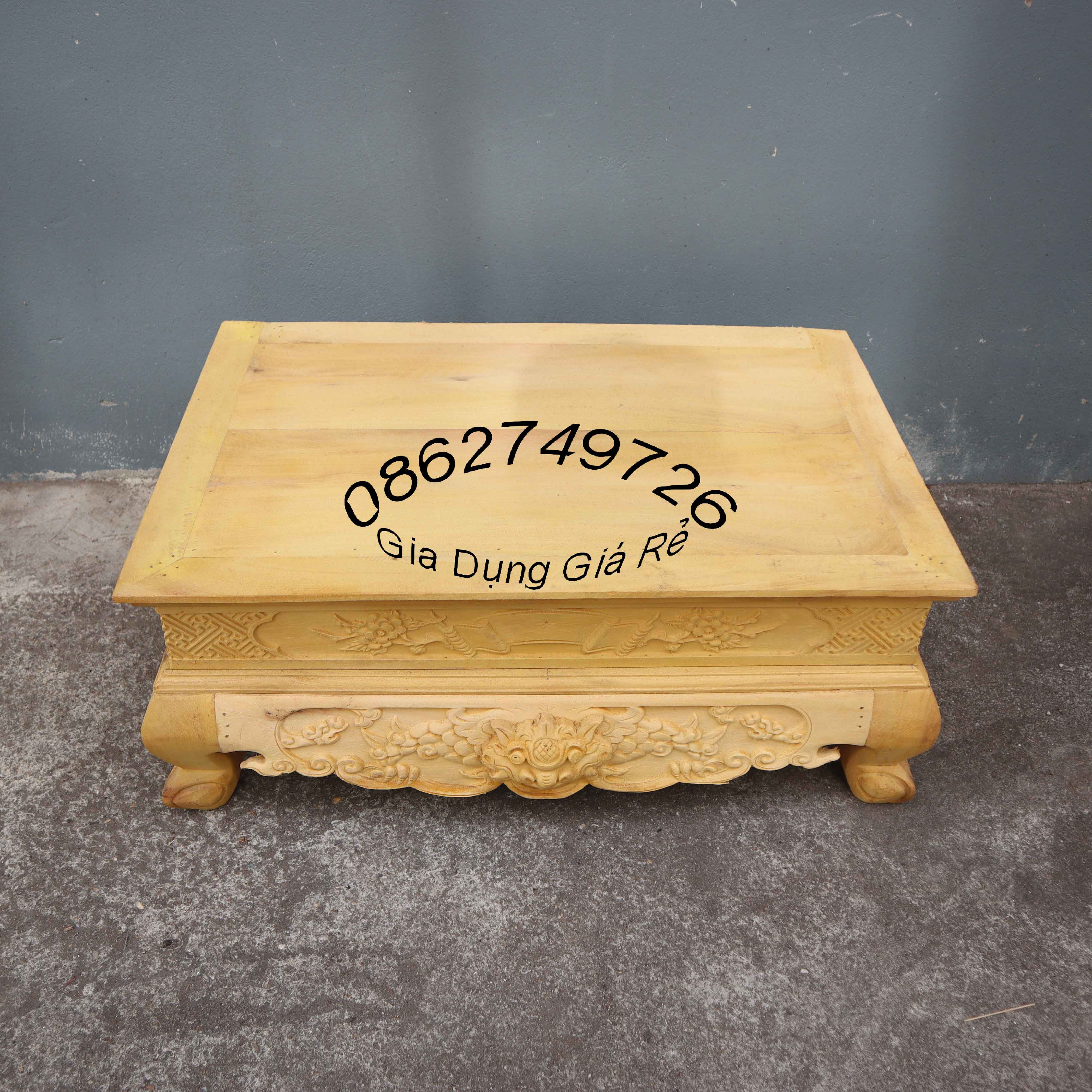 Bàn thờ mâm xà để đồ thờ cúng gỗ mít cao 23cm