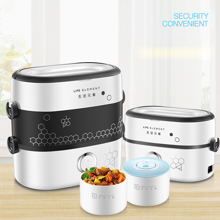 Hộp cơm, hộp giữ nhiệt cắm điện 4 ngăn lõi sứ, công suất lớn 250W, giữ nhiệt làm nóng đồ ăn nhanh