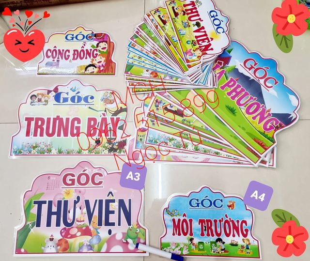 (Đồ dùng dạy học MCH) Tên Góc Địa phương khổ A3, A4