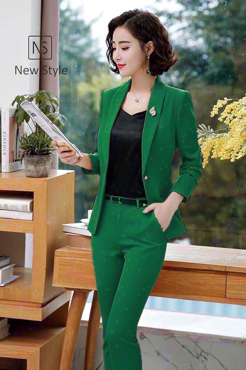 Set vest nữ 3 món (áo vest+quần dài+áo thun)
