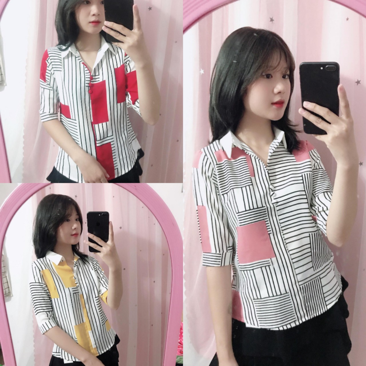 ÁO SƠ MI NỮ CHẤT LỤA ĐŨI CỰC ĐẸP