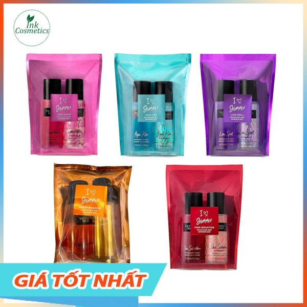 Xịt Thơm Nước Hoa Victoria’s Secret I Love Shimmer Mini Fragrance Mist Gift Set 2 (75ml)