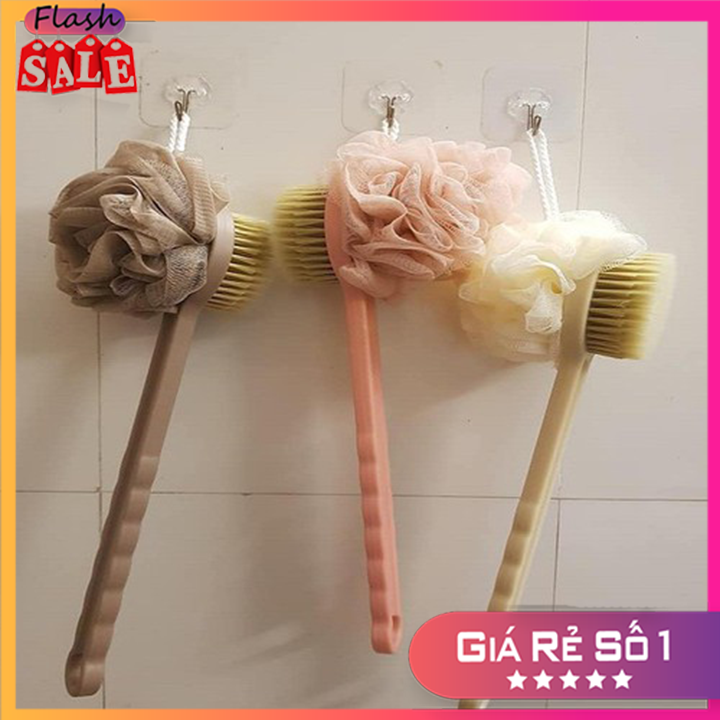 Bông tắm cọ lưng 2 đầu mẫu mới- Cây bông tắm chà lưng Nhật Bản - Cay bong tam cha lung Nhat Ban - Co ky lung 2 dau cao cap