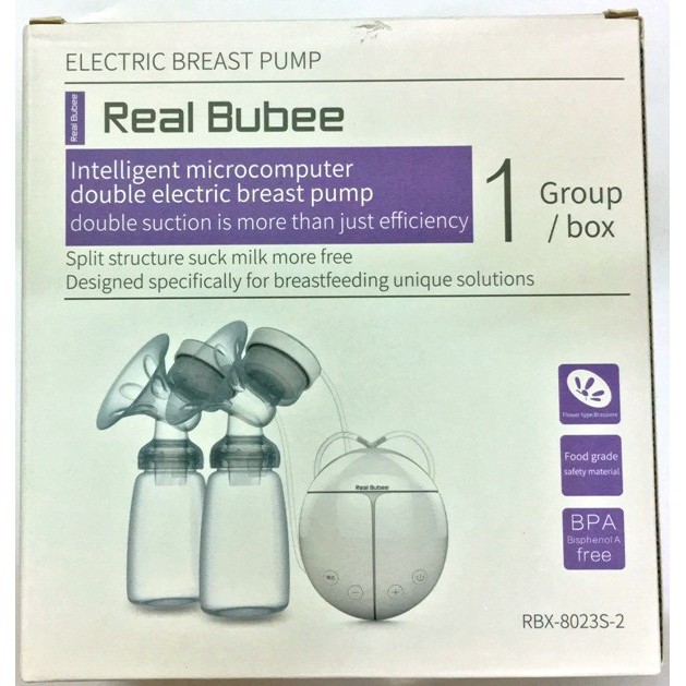 Van chân không máy hút sữa điện đôi Real Bubee