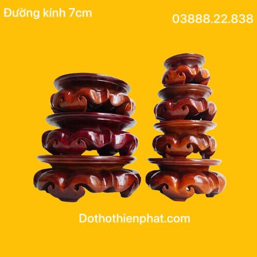 Đôn gỗ tròn đế gỗ tràm đặt tượng thờ cúng đế bông đẹp – Nhiều cỡ