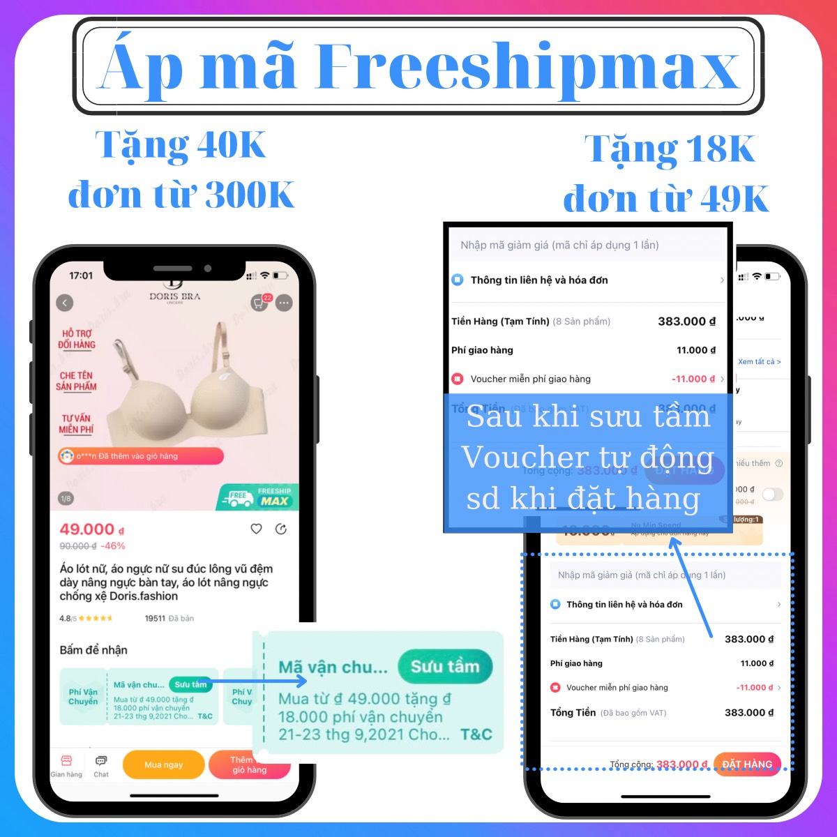 Áo lót nữ, áo ngực nữ đúc su trơn mềm mại không gọng đệm dày quả chéo nâng ngực bàn tay ôm nâng ngực tạo khe chống xệ S03 - Doris.Bra