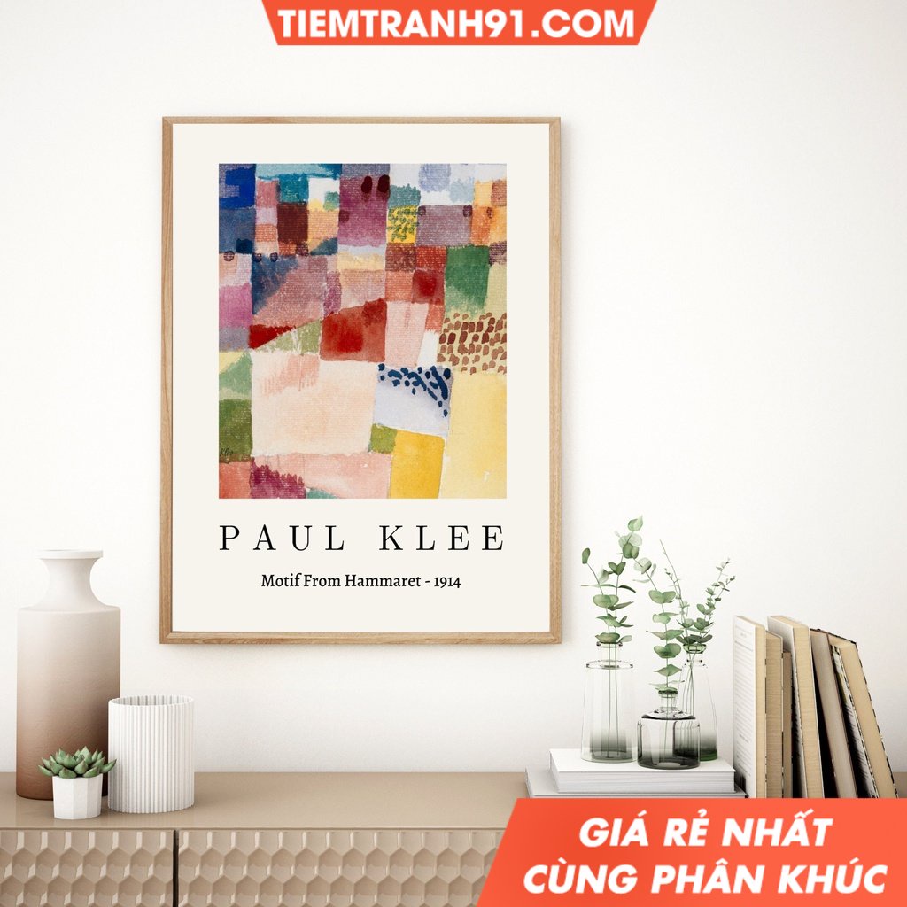 Tranh treo tường Paul Klee Motif from Hammamet, Paul Klee Exhibition Poster, Pul Klee, Paul Klee Untitled