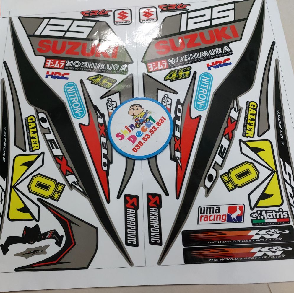 Tem axelo suzuki 125 tặng mắt cú