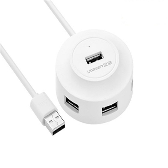 Bộ chia 4 cổng usb 2.0 ugreen 20270 màu trắng