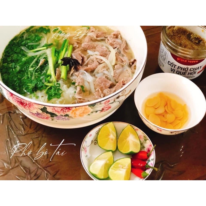 Cốt phở chay Letonkin vị Quế hồi (vị Bò) nấu bún phở cực nhanh.