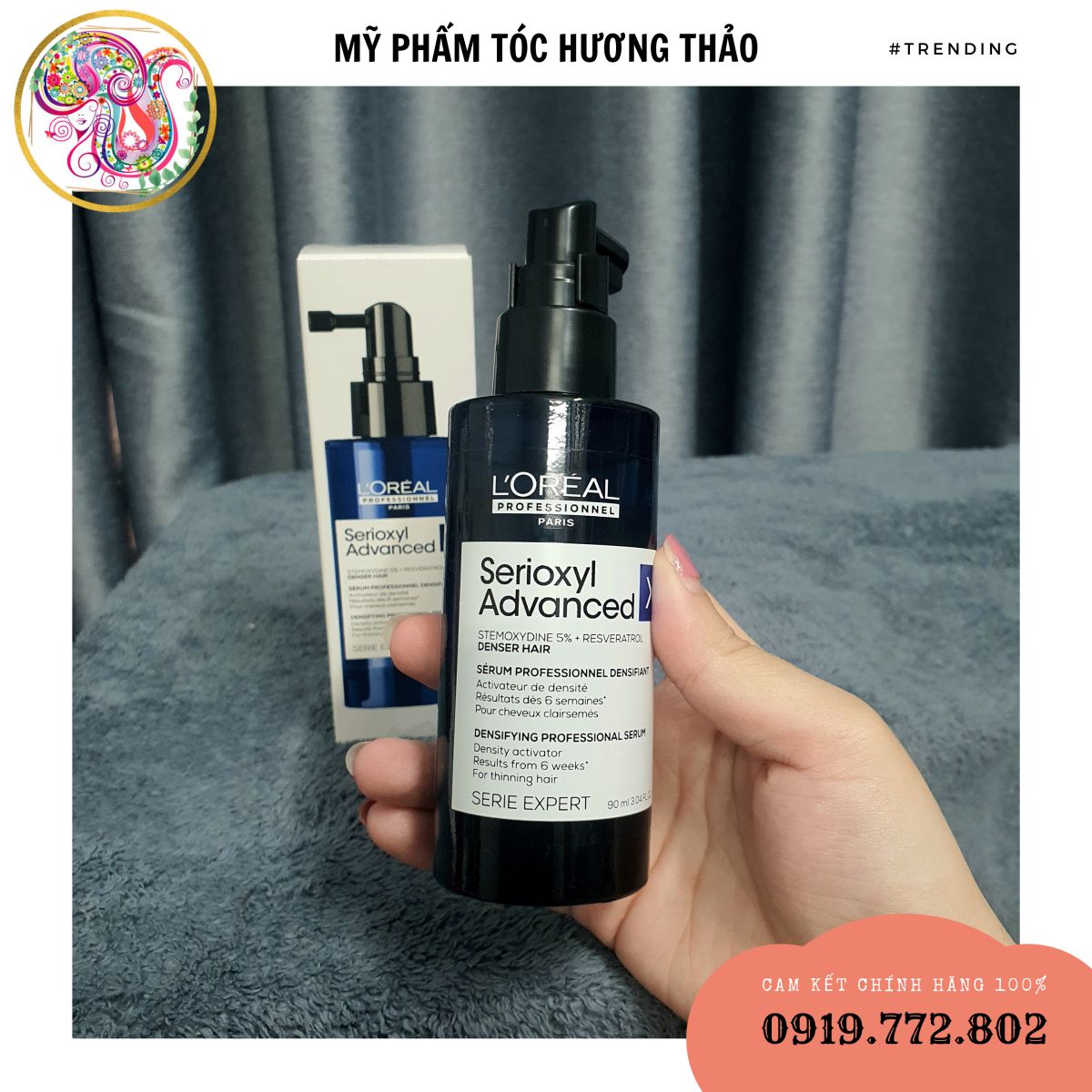 [MẪU MỚI 2023] @l'oréal_pháp Tinh chất kích thích mọc tóc L’Oréal Serioxyl Denser Hair 90ml
