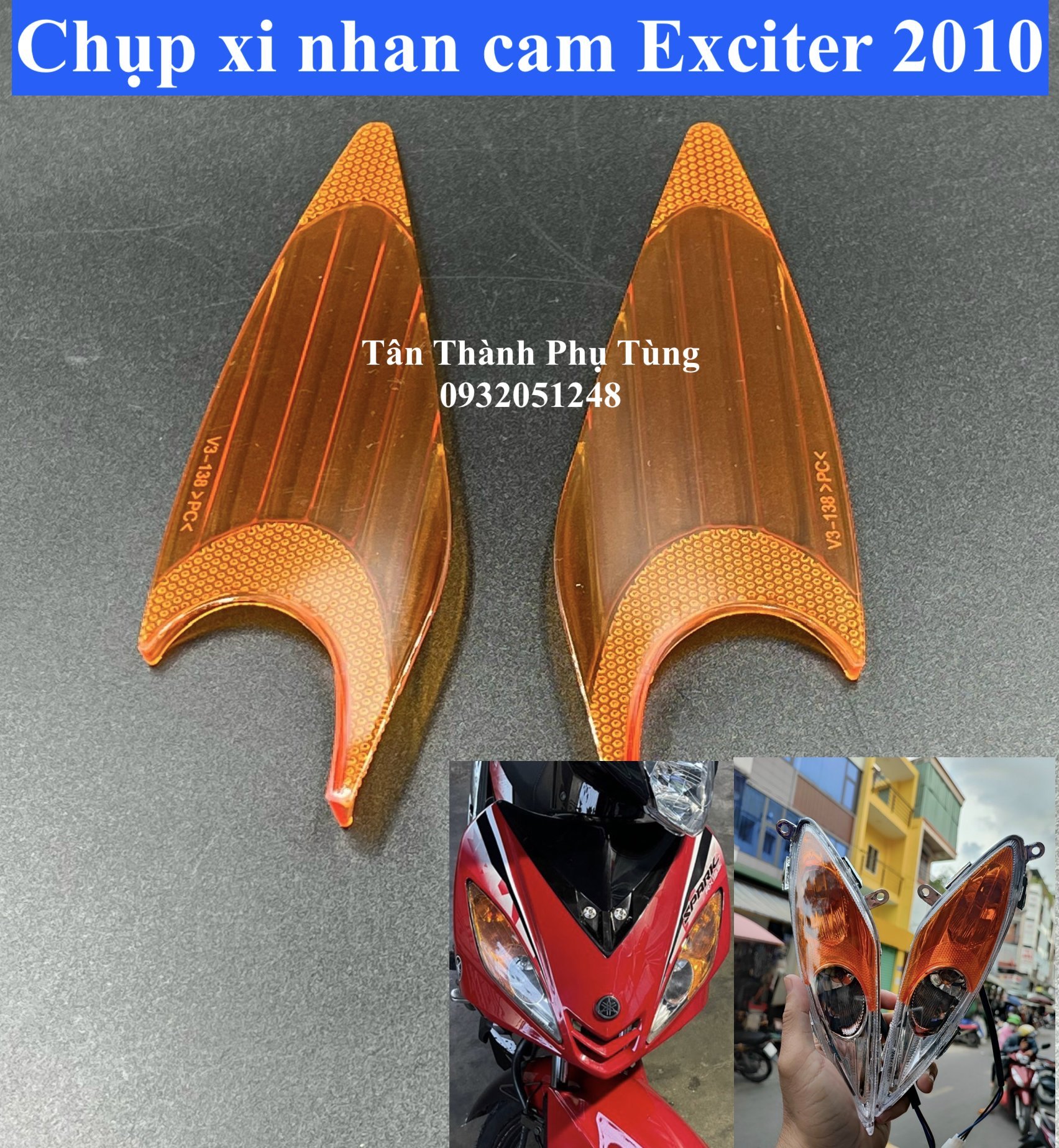Chụp xi nhan cam exciter 2010 kiểu mod hy lạp - 1 cặp