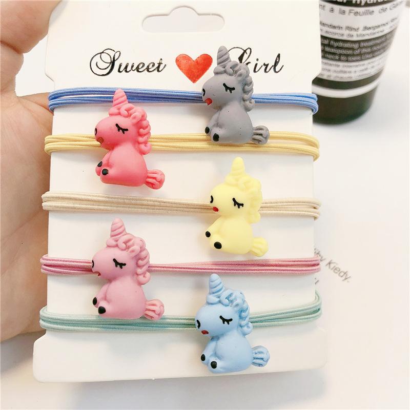 [HCM]Set 5 dây cột tóc hình ngựa kì lân đang yêu cho bé