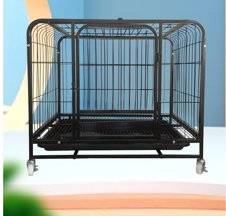 Hanpet - Lồng nuôi chó sơn tĩnh điện - Lồng YD 4 size (Nan vuông dày / nan ống ) chuồng nan ống có bánh xe