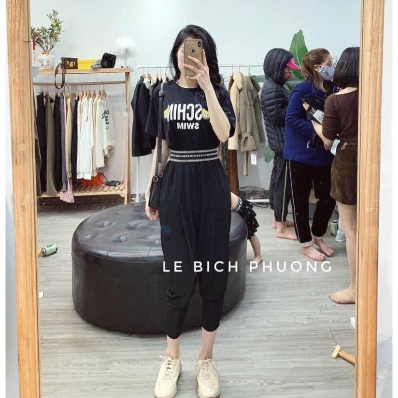 Quần Baggy bom CẠP CHỮ chất đũi nhăn siêu mát