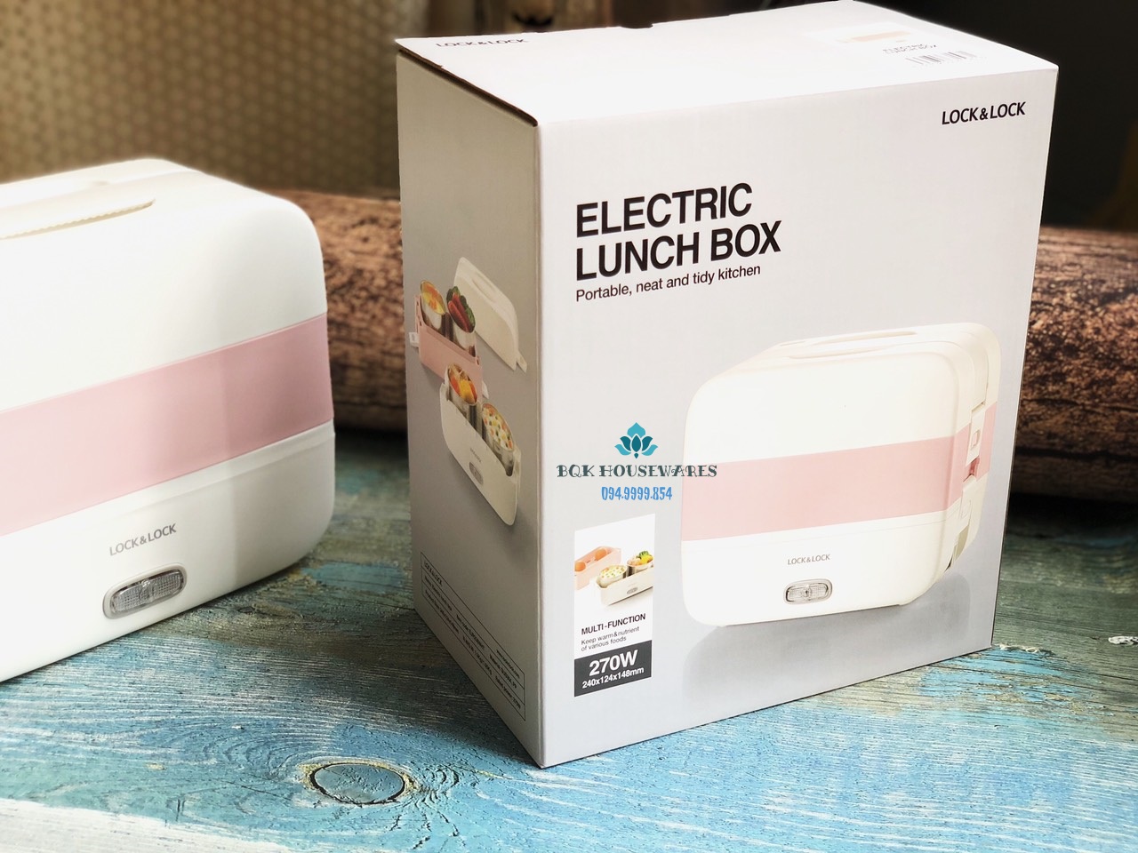 [HCM]Set cơm bộ hộp cơm cắm điện Lock&Lock EJR236WHT
