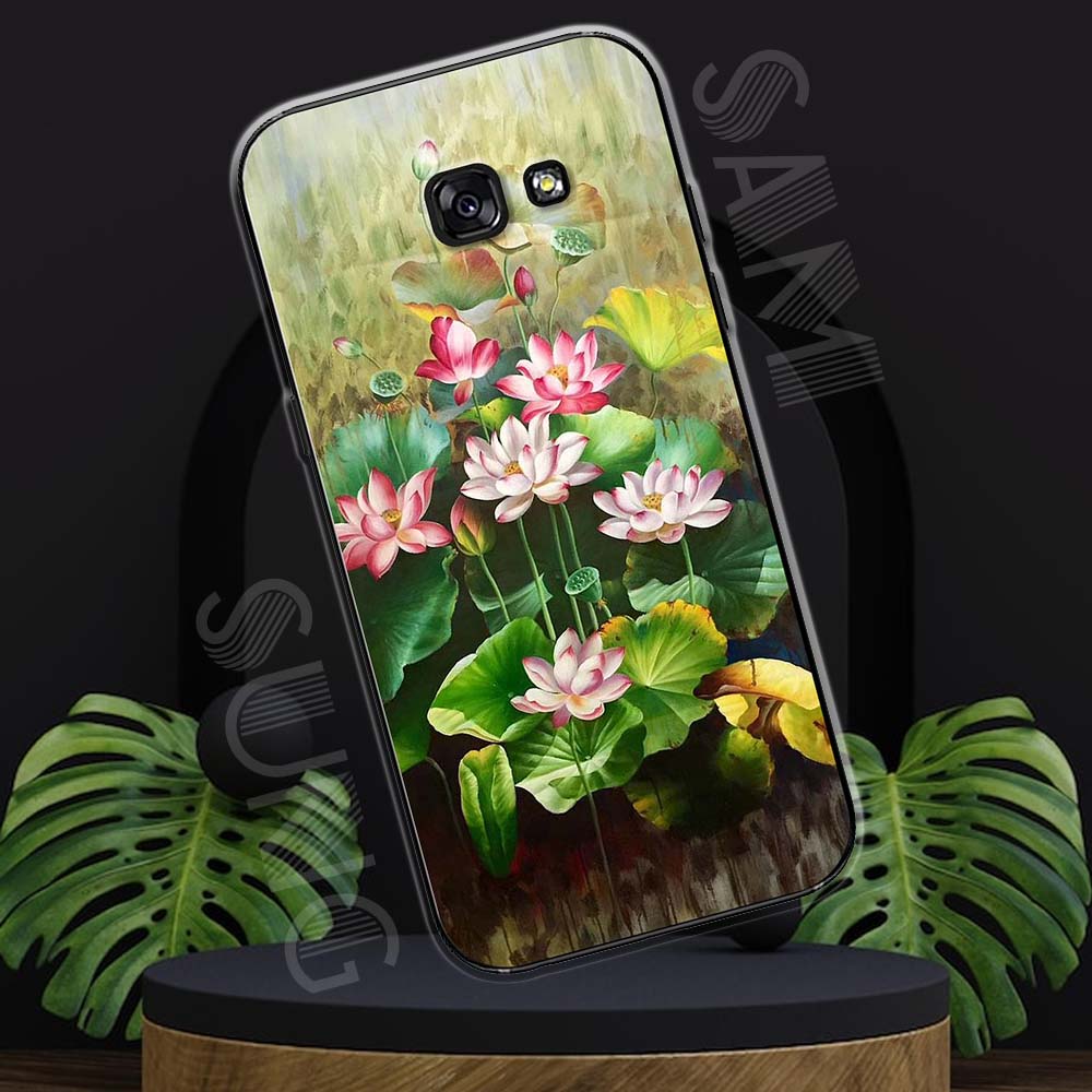 Ốp lưng Samsung A7 (2017) mẫu BST Hoa lá cành TPU
